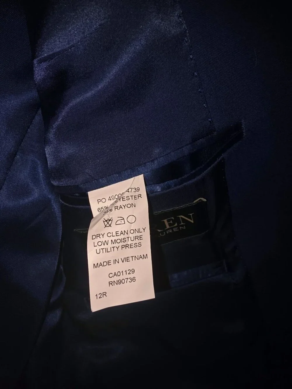 Lauren Ralph Lauren Boys Classic Blazer Two-Button Closure Fully Lined (SKU#1198
